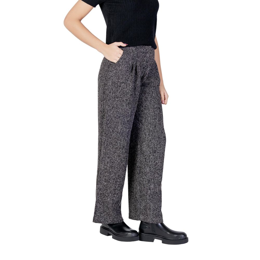 Jacqueline De Yong Black Polyester Flared Pants Jacqueline De Yong