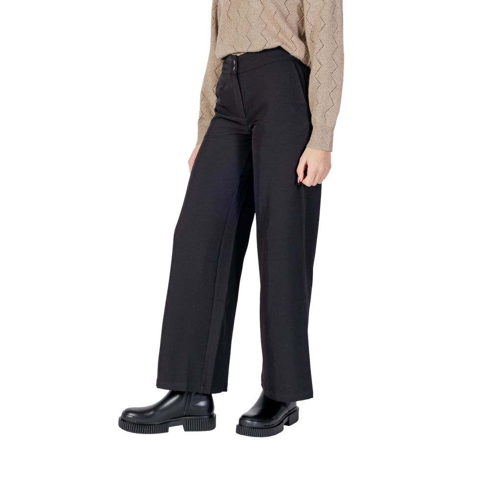 Jacqueline De Yong Black Polyester Flared Pants Jacqueline De Yong