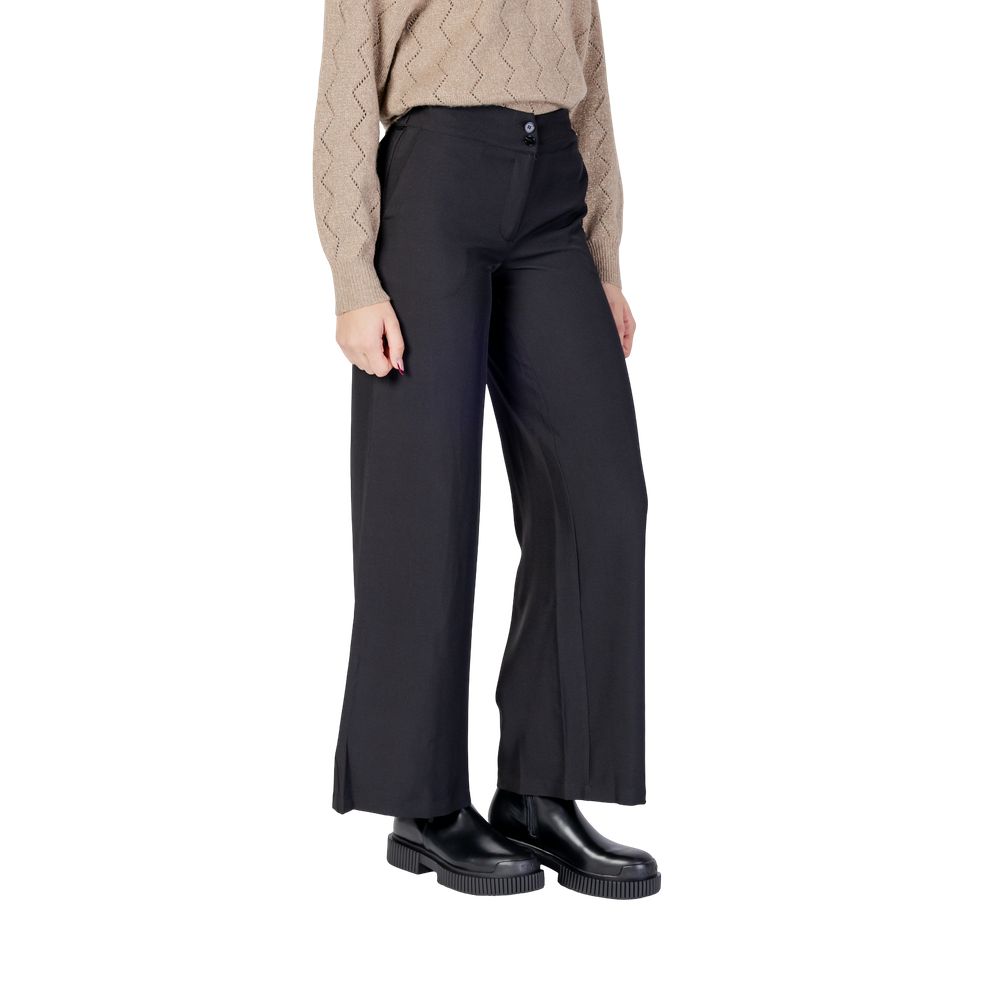 Jacqueline De Yong Black Polyester Flared Pants Jacqueline De Yong
