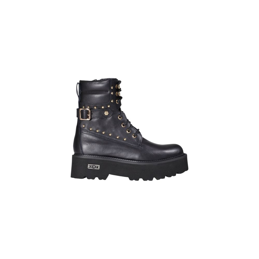 Cult Black Leather Lace-Up Boots Cult