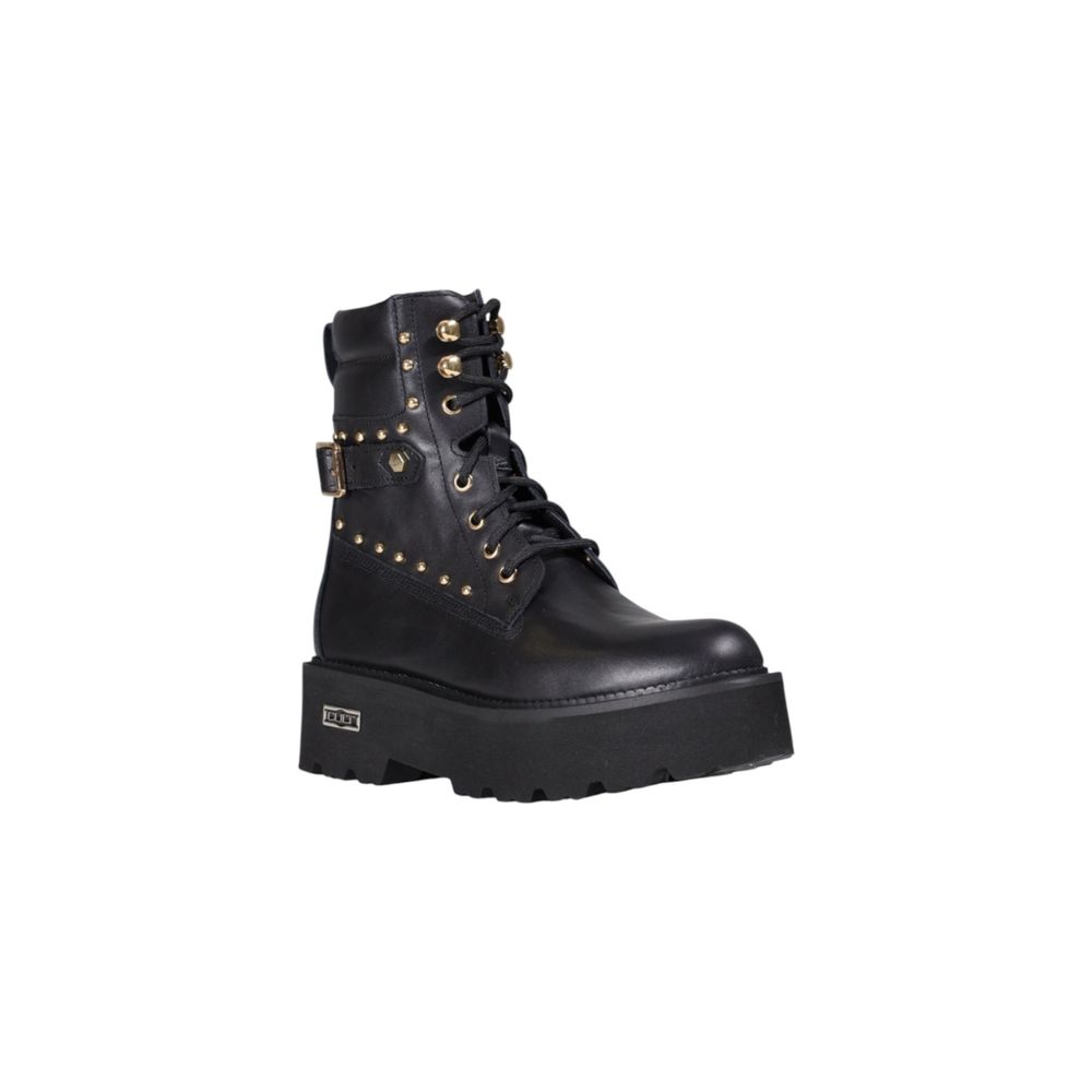 Cult Black Leather Lace-Up Boots Cult