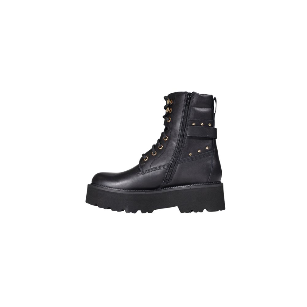 Cult Black Leather Lace-Up Boots Cult