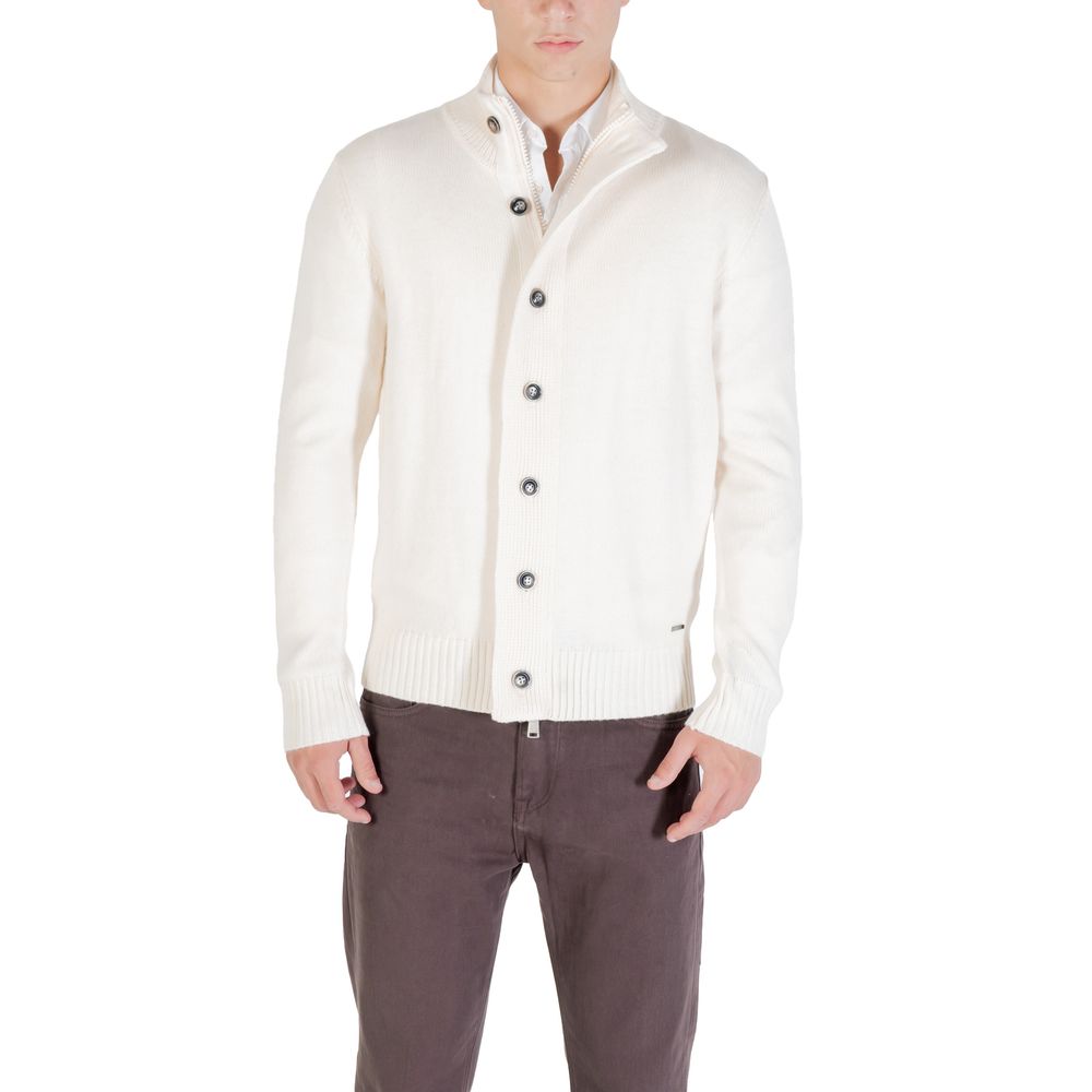 Gianni Lupo cream Marabou sweatshirt with soft fabric and relaxed fit, featuring a casual style and subtle branding details.