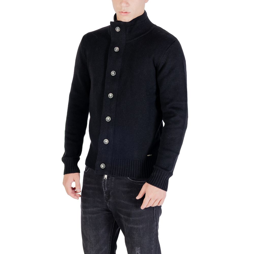 Gianni Lupo Black Marabou Sweatshirt Gianni Lupo