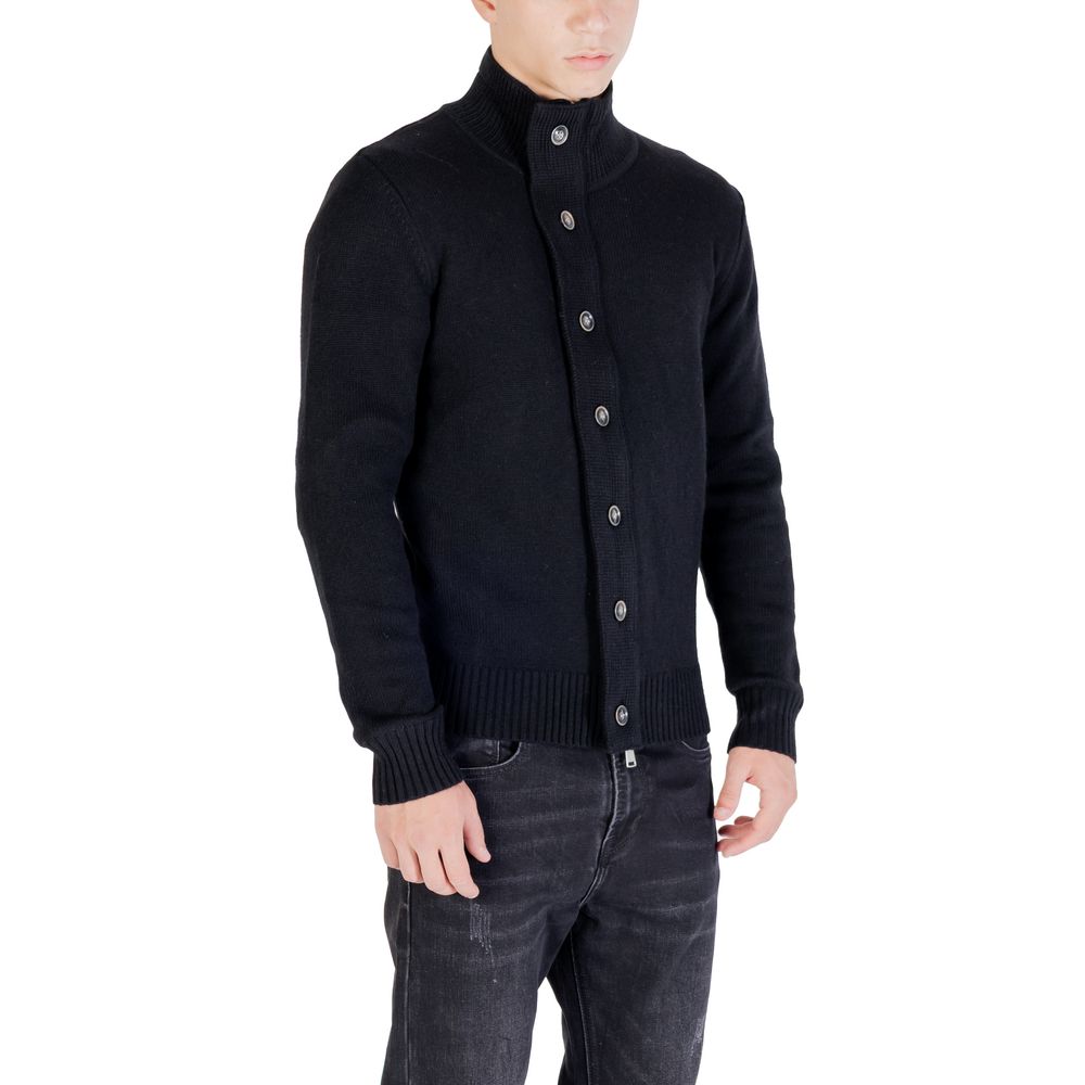 Gianni Lupo Black Marabou Sweatshirt Gianni Lupo