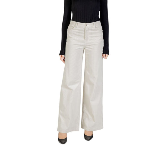 Liu Jo Beige Cotton Casual Pants Liu Jo