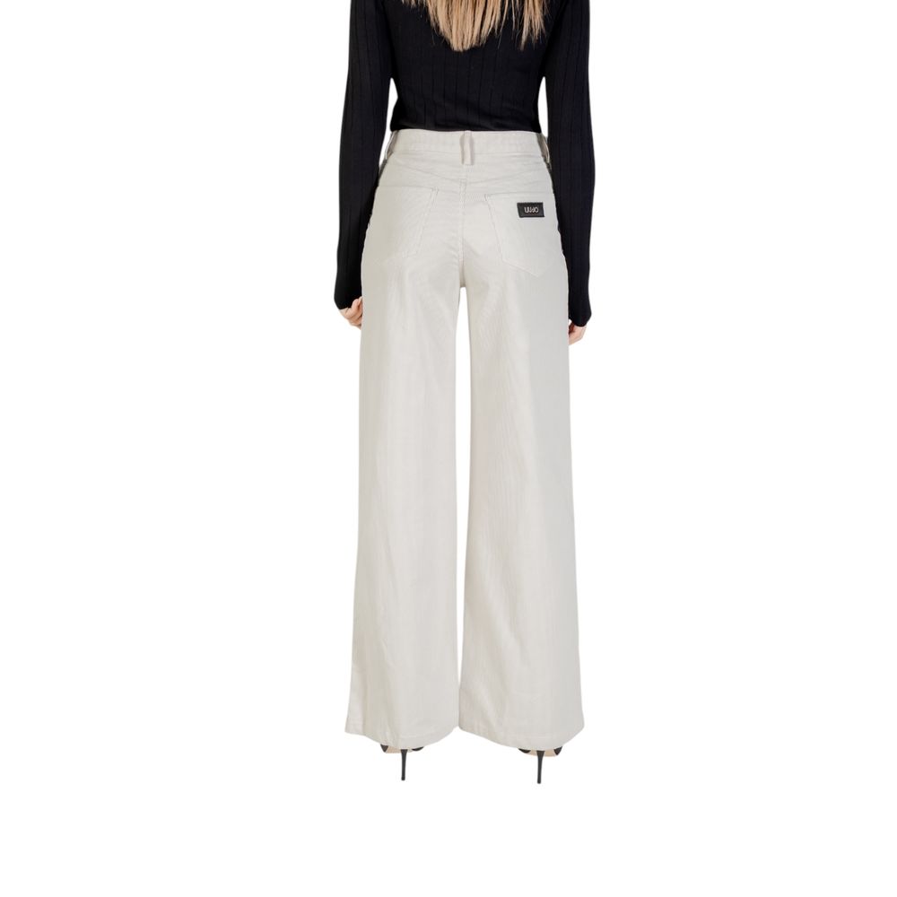 Liu Jo Beige Cotton Casual Pants Liu Jo