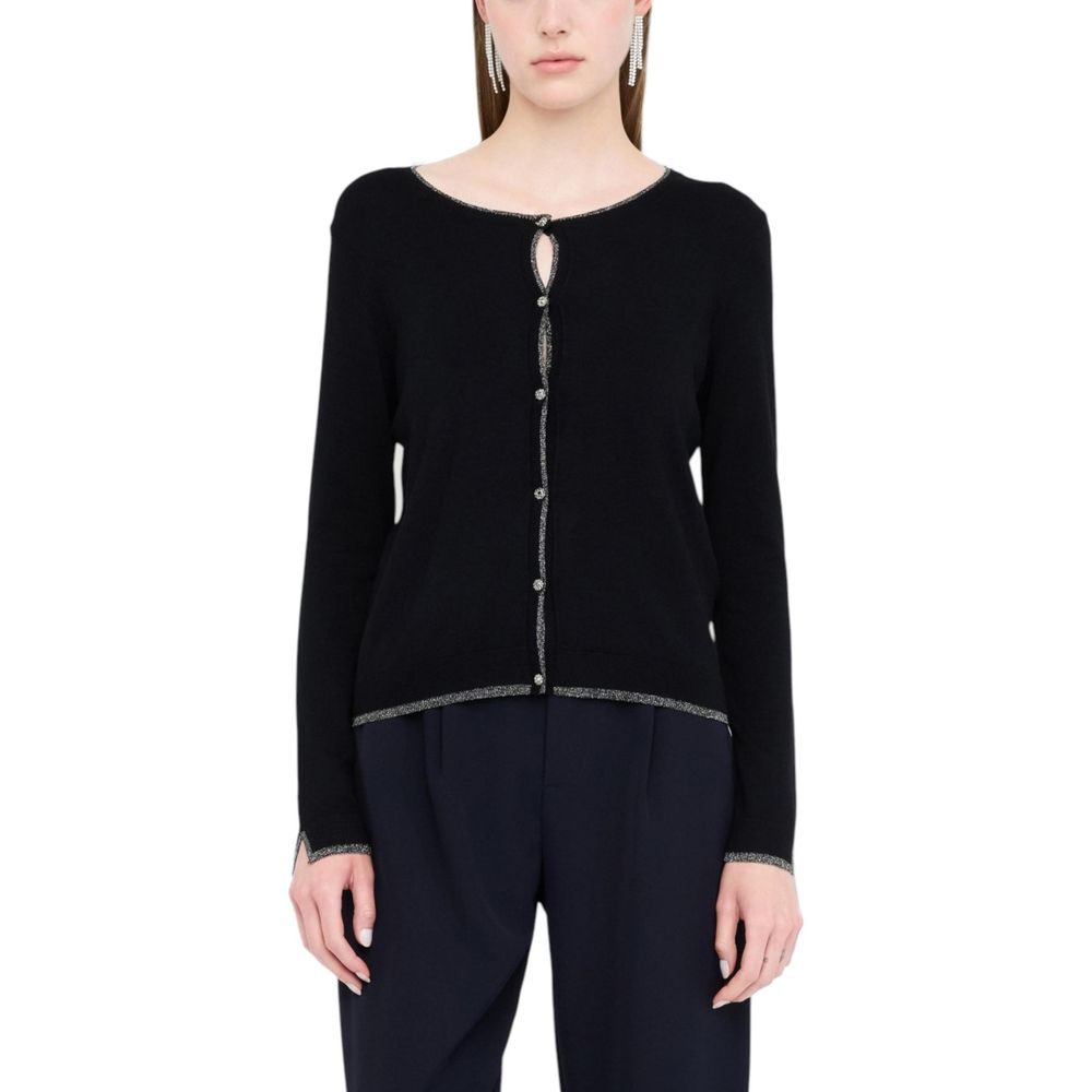 Liu Jo Black Textile Cardigan Liu Jo