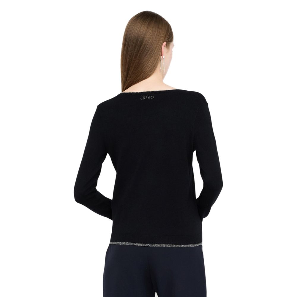Liu Jo Black Textile Cardigan Liu Jo