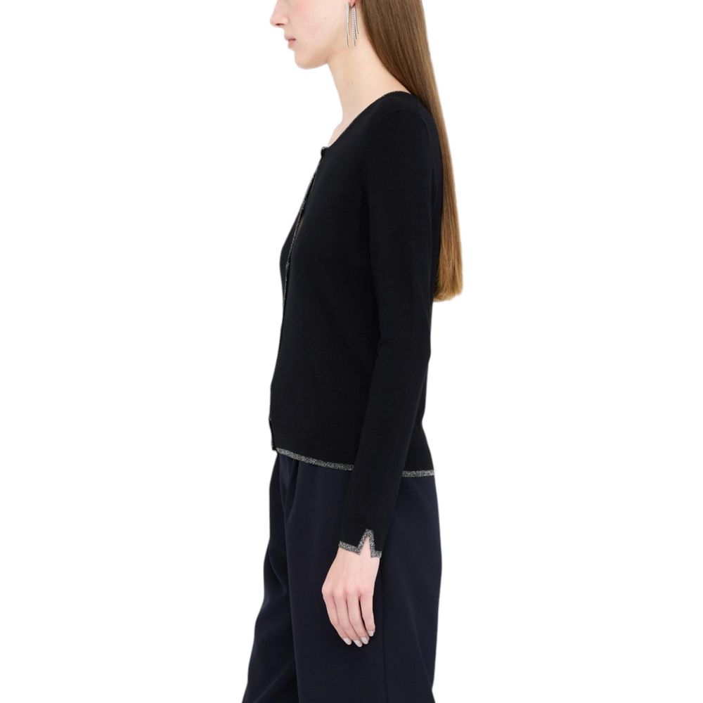 Liu Jo Black Textile Cardigan Liu Jo