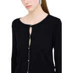 Liu Jo Black Textile Cardigan Liu Jo