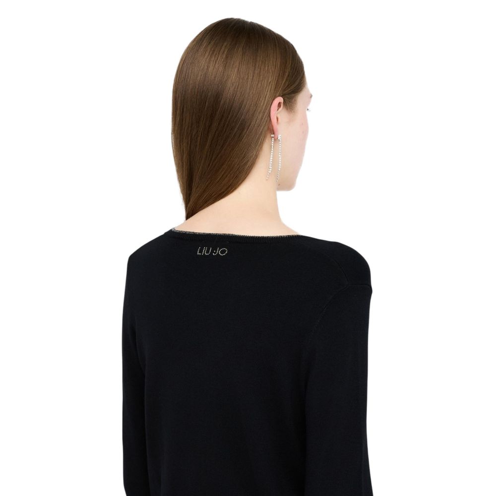 Liu Jo Black Textile Cardigan Liu Jo