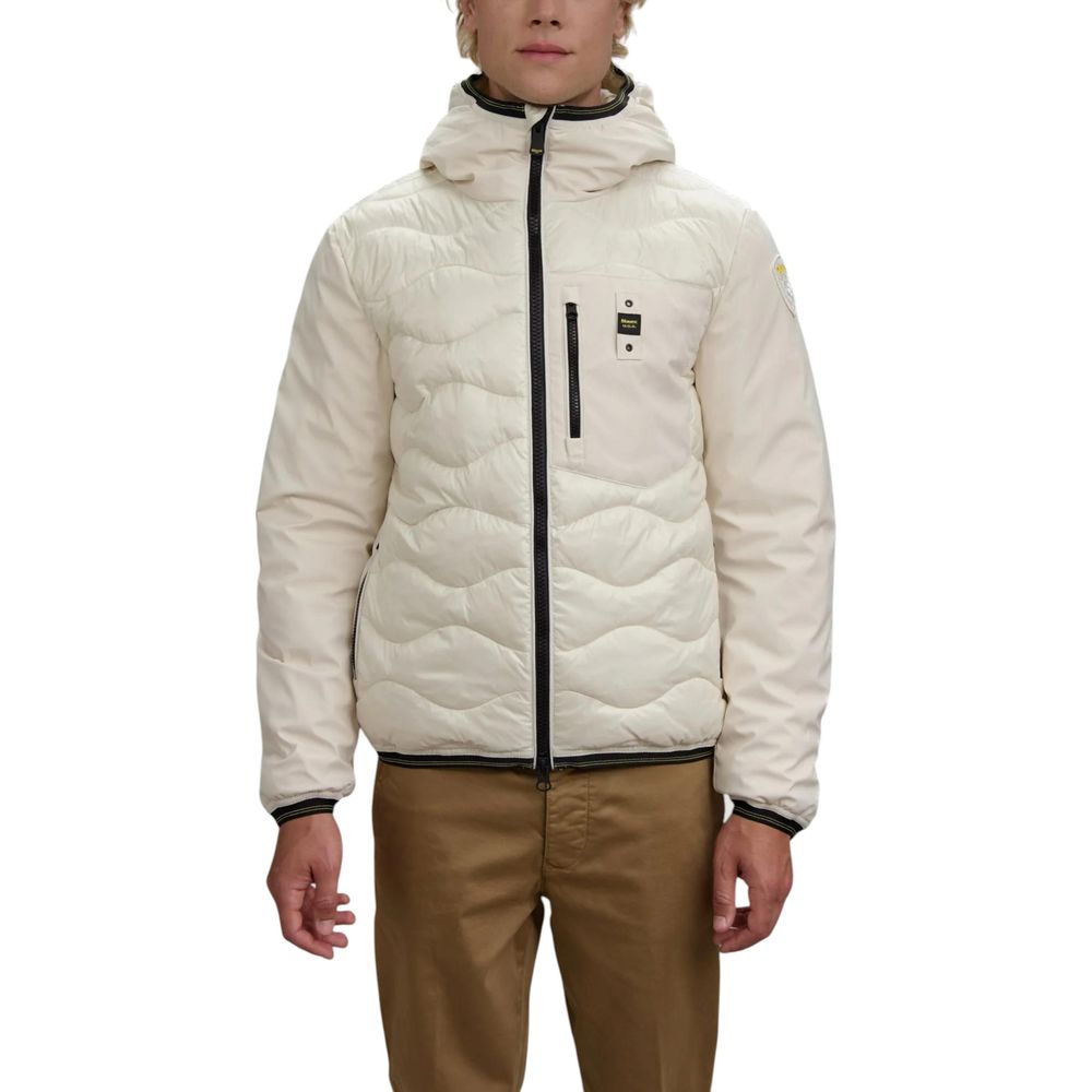 Blauer White Polyamide Shell Jacket Blauer