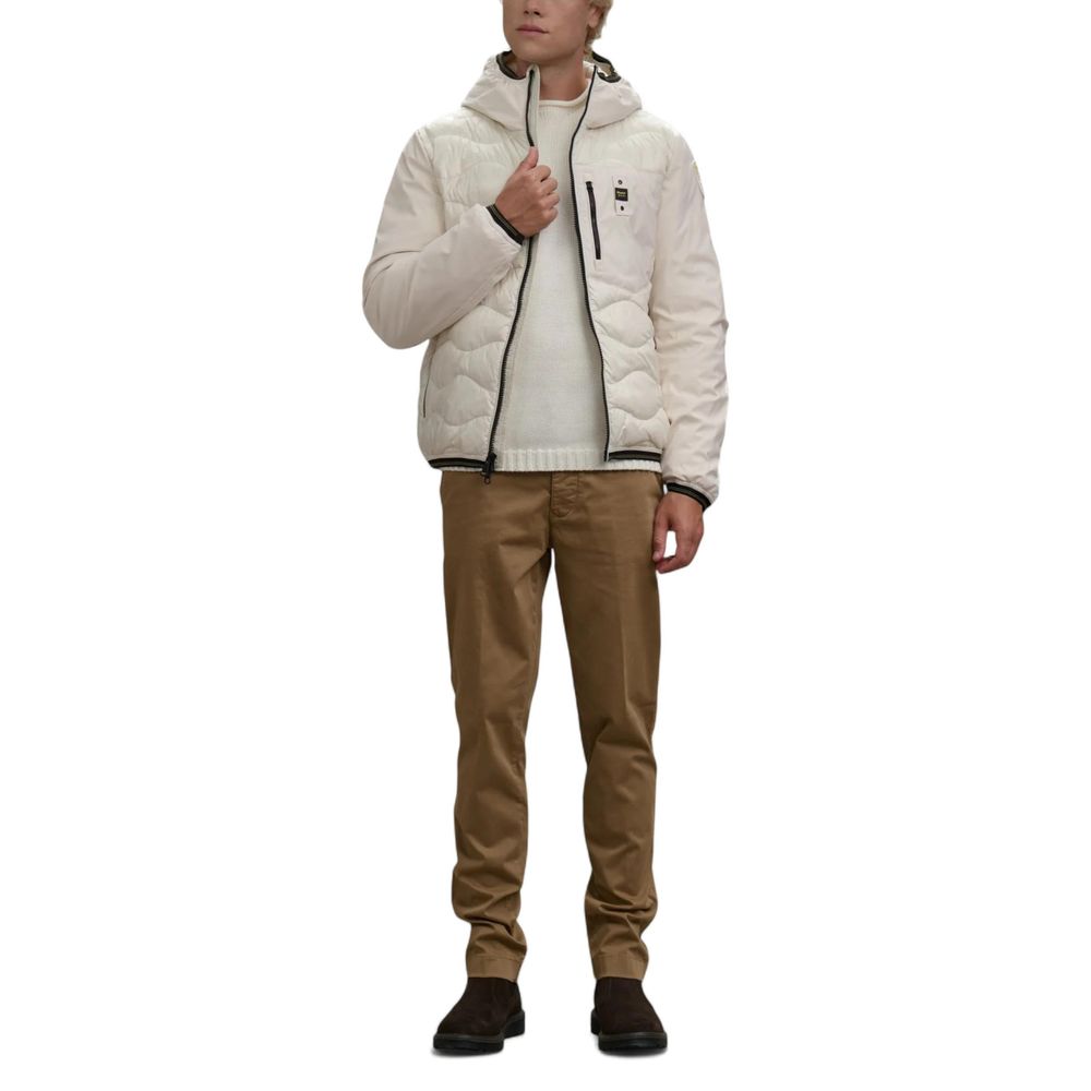 Blauer White Polyamide Shell Jacket Blauer