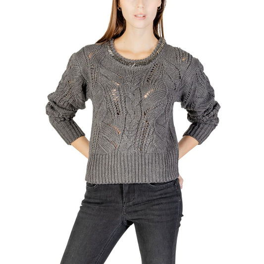 Liu Jo Gray Marabou Sweatshirt Liu Jo
