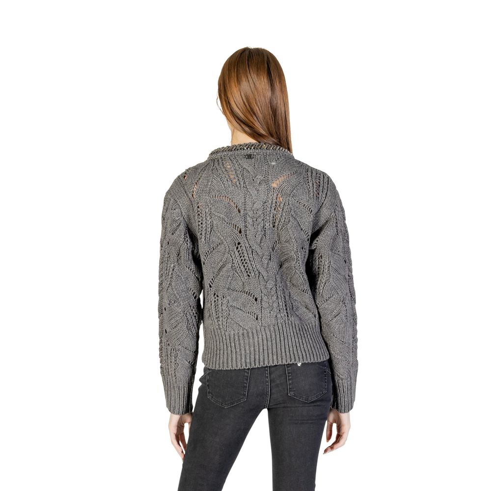 Liu Jo Gray Marabou Sweatshirt Liu Jo