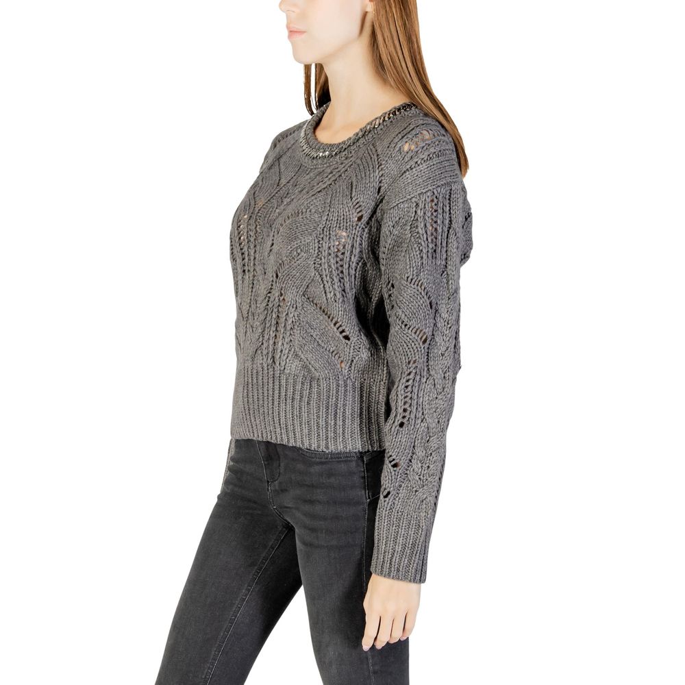Liu Jo Gray Marabou Sweatshirt Liu Jo