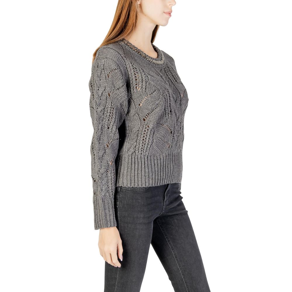 Liu Jo Gray Marabou Sweatshirt Liu Jo