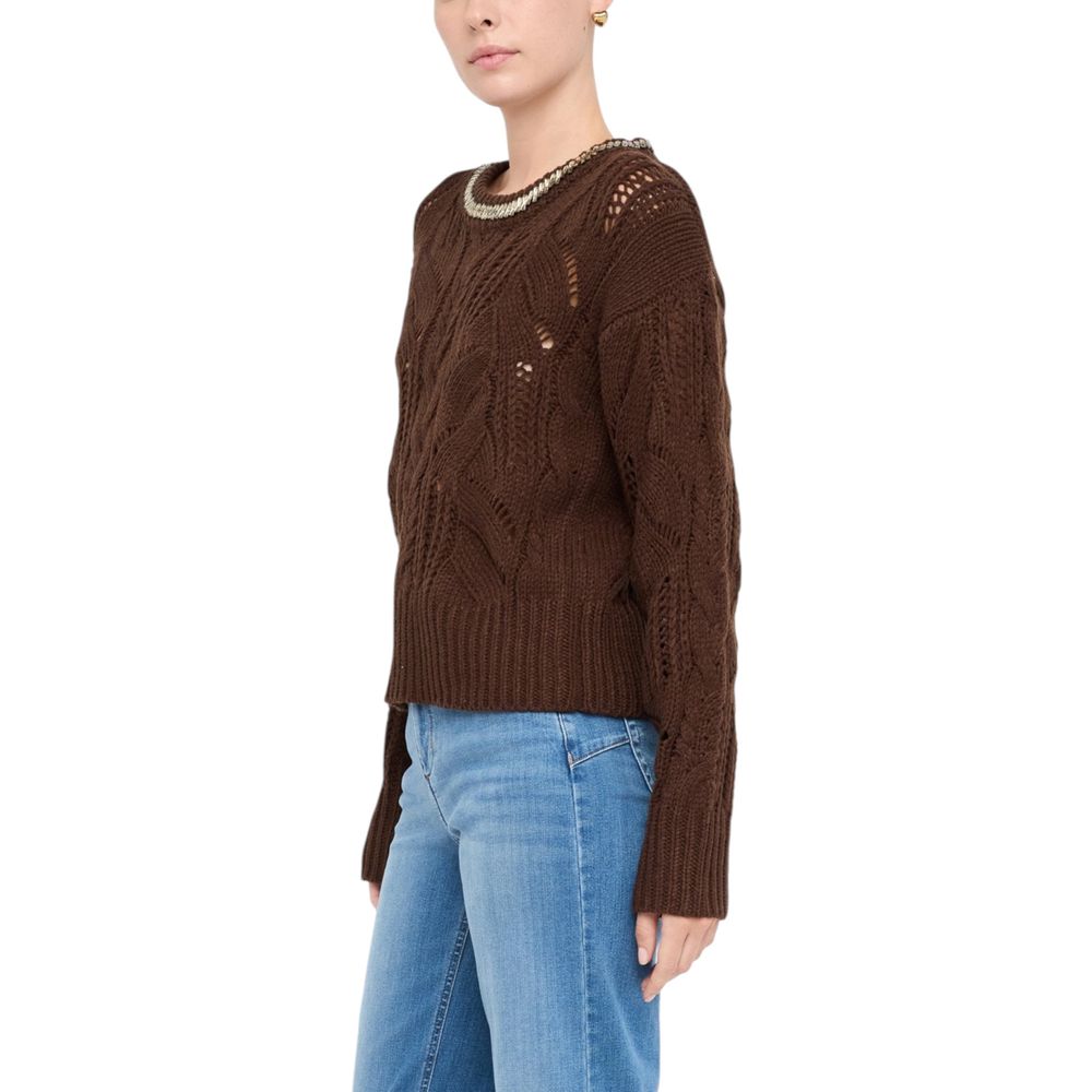 Liu Jo Brown Marabou Sweatshirt Liu Jo