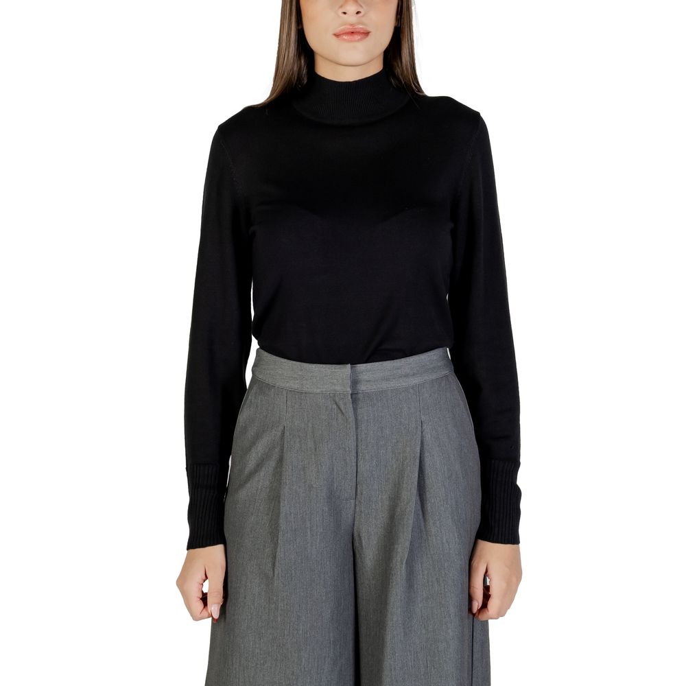 ICHI Black Viscose Turtleneck ICHI
