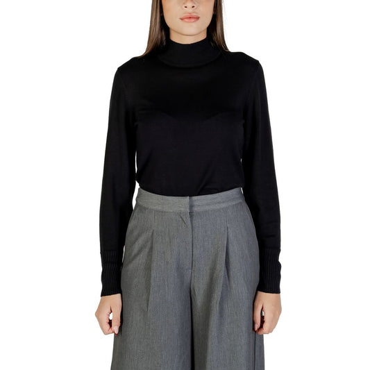 ICHI Black Viscose Turtleneck ICHI