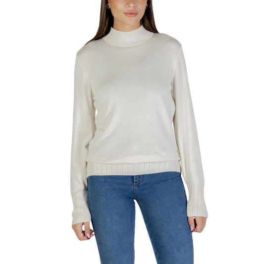 ICHI Beige Viscose Turtleneck ICHI