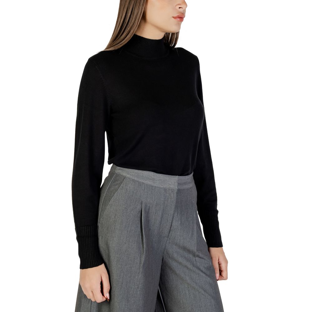 ICHI Black Viscose Turtleneck ICHI