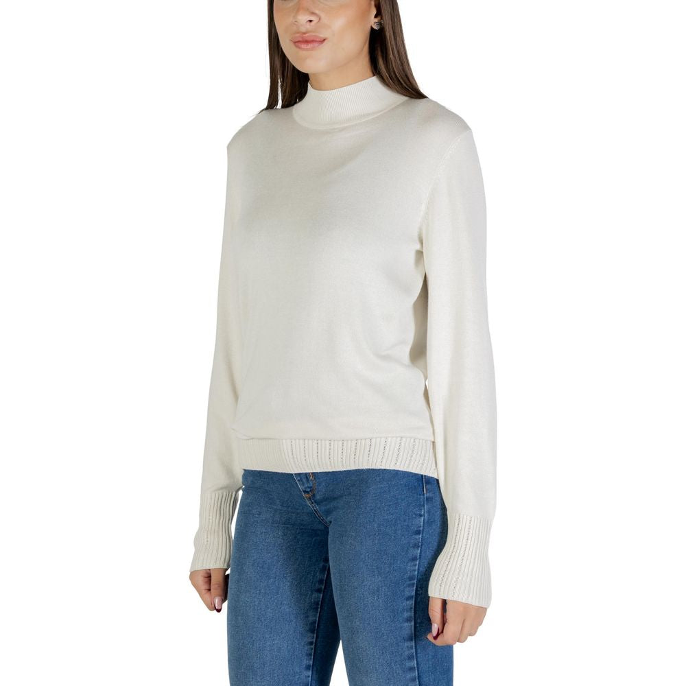 ICHI Beige Viscose Turtleneck ICHI