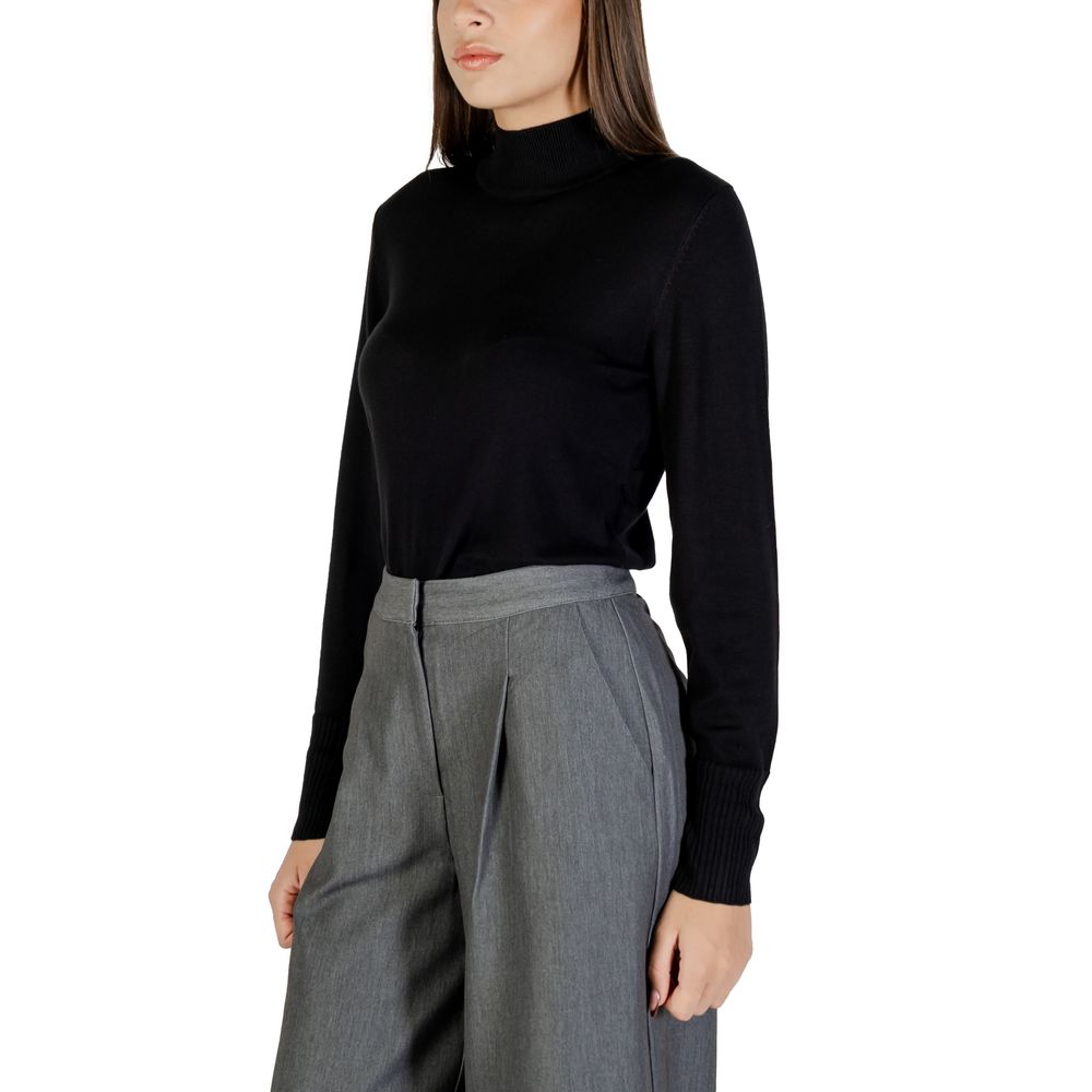 ICHI Black Viscose Turtleneck ICHI