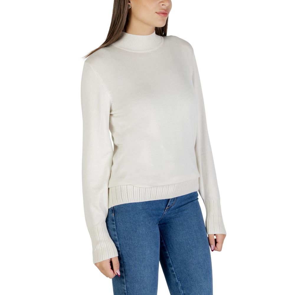 ICHI Beige Viscose Turtleneck ICHI