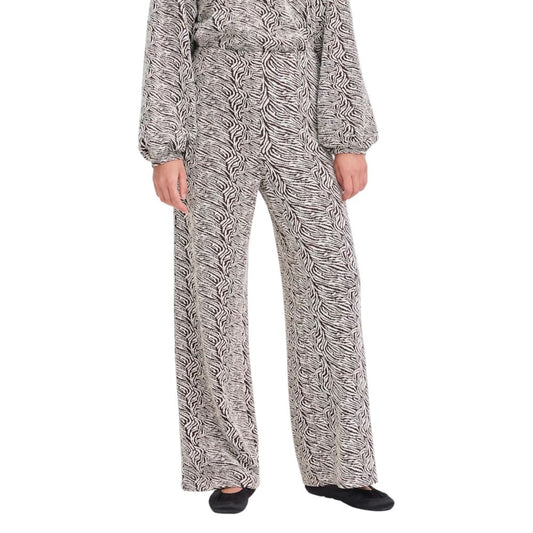 ICHI Brown Polyester Casual Pants ICHI