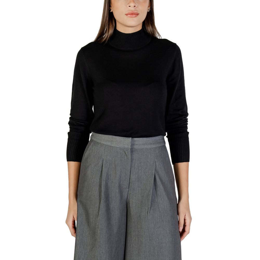 ICHI Black Viscose Turtleneck ICHI