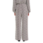ICHI Brown Polyester Casual Pants ICHI