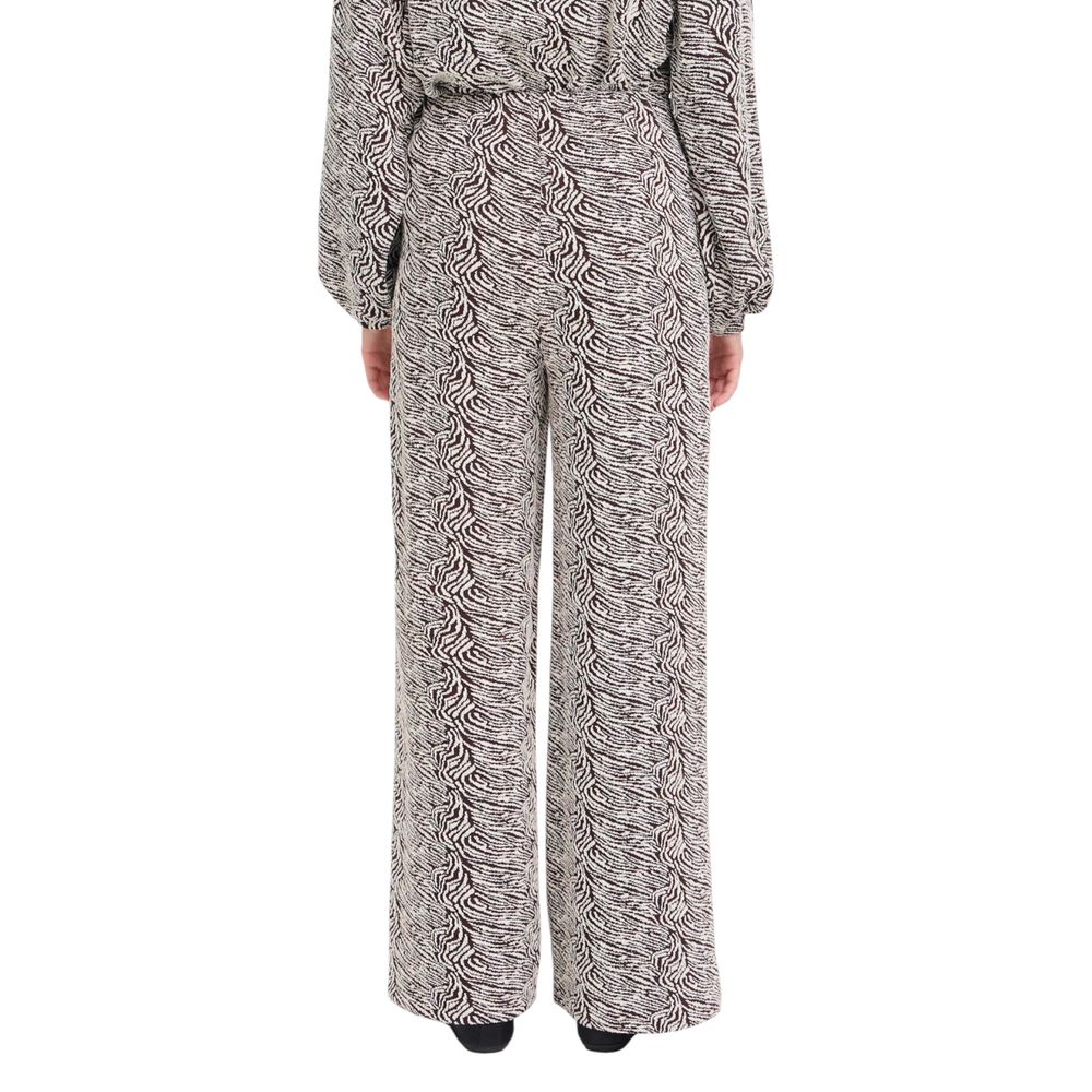 ICHI Brown Polyester Casual Pants ICHI