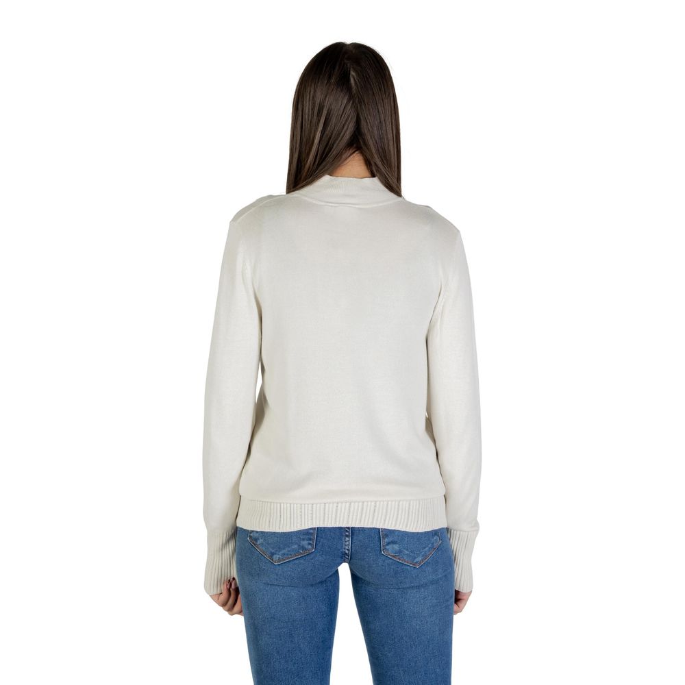 ICHI Beige Viscose Turtleneck ICHI
