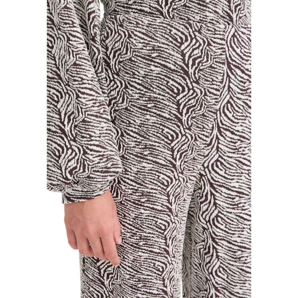 ICHI Brown Polyester Casual Pants ICHI