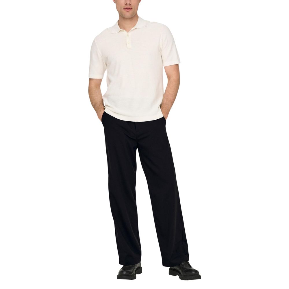 Only & Sons Black Polyester Casual Pants Only & Sons