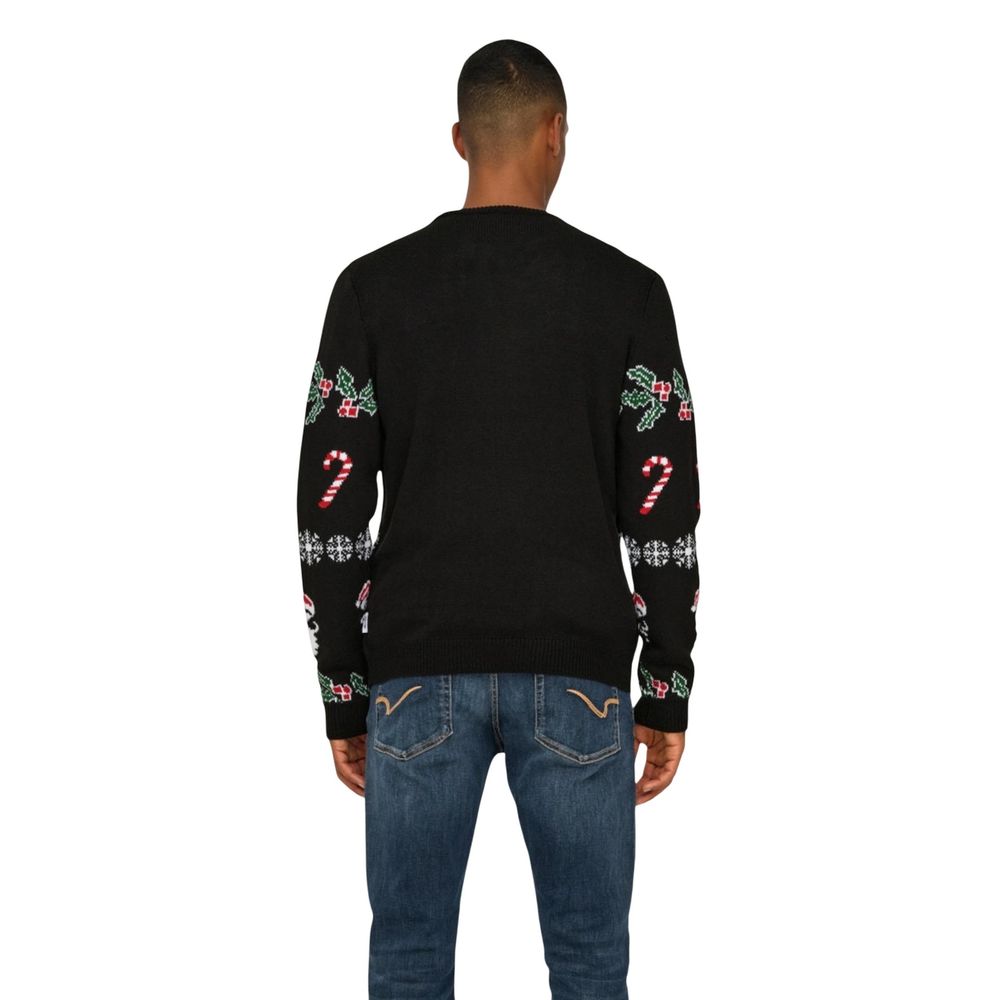 Only & Sons Black Marabou Sweatshirt Only & Sons