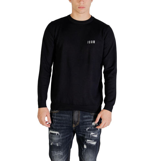 Icon Black Viscose Sweatshirt Icon