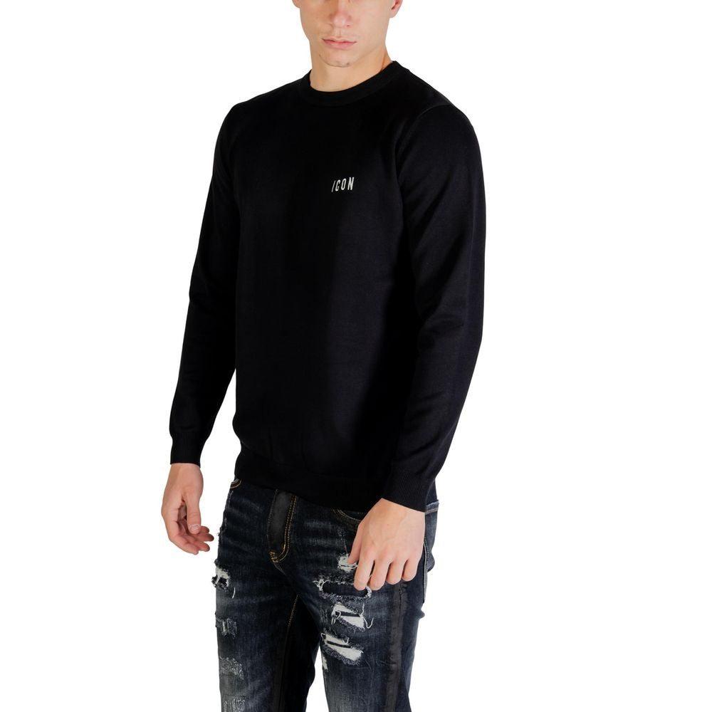 Icon Black Viscose Sweatshirt Icon