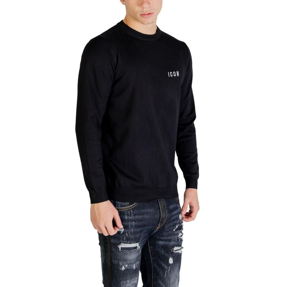 Icon Black Viscose Sweatshirt Icon