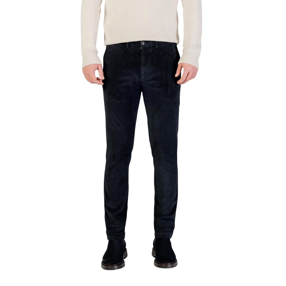 Borghese Blue Cotton Casual Pants Borghese