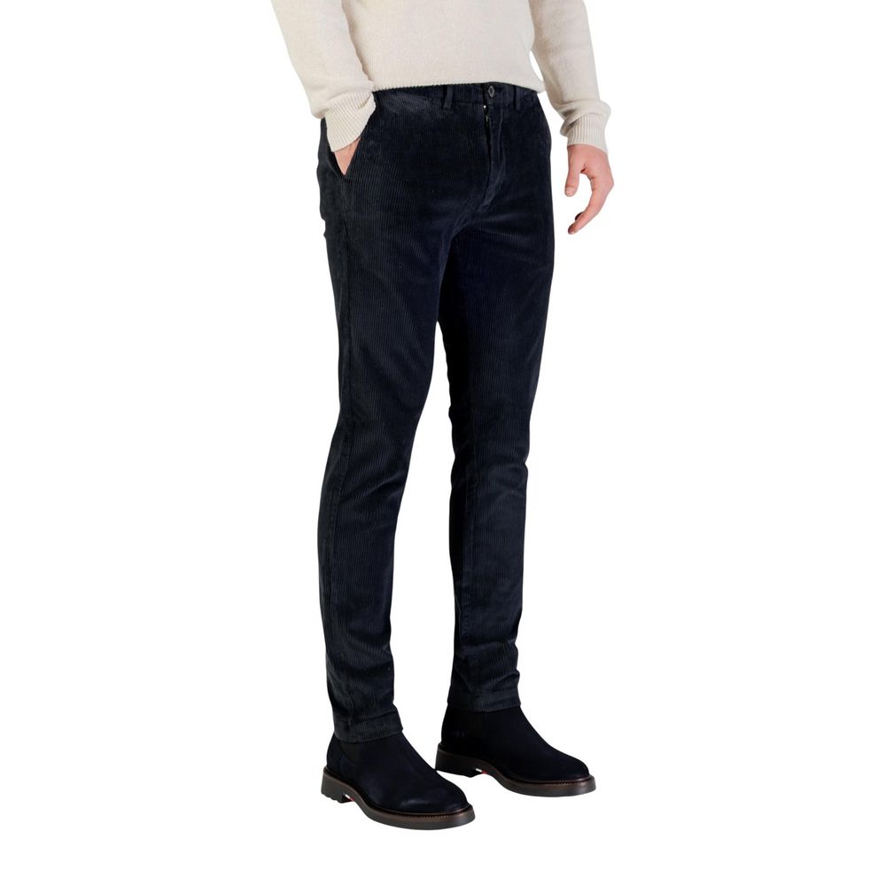 Borghese Blue Cotton Casual Pants Borghese