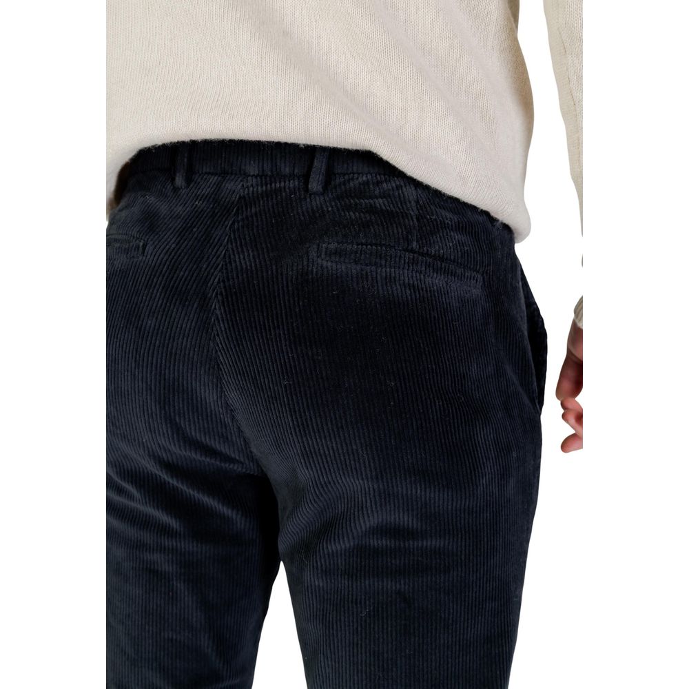 Borghese Blue Cotton Casual Pants Borghese