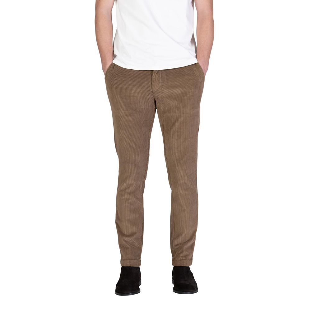 Borghese Brown Cotton Casual Pants Borghese