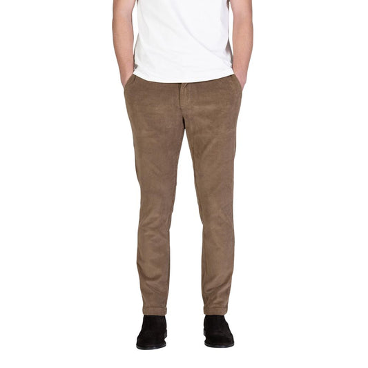 Borghese Brown Cotton Casual Pants Borghese