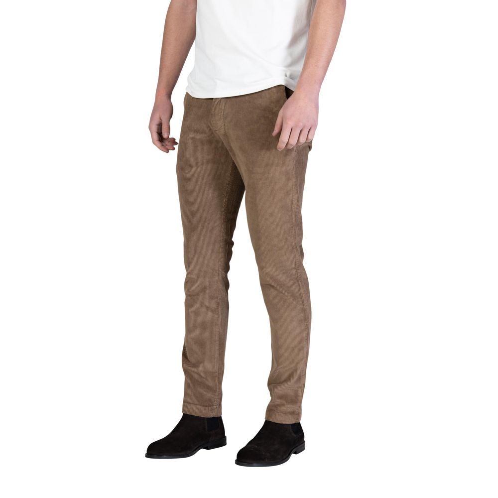 Borghese Brown Cotton Casual Pants Borghese
