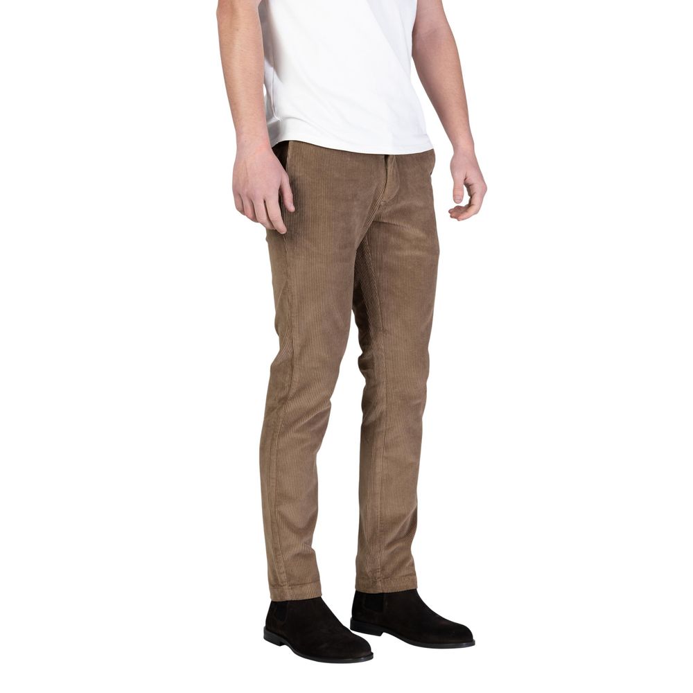 Borghese Brown Cotton Casual Pants Borghese