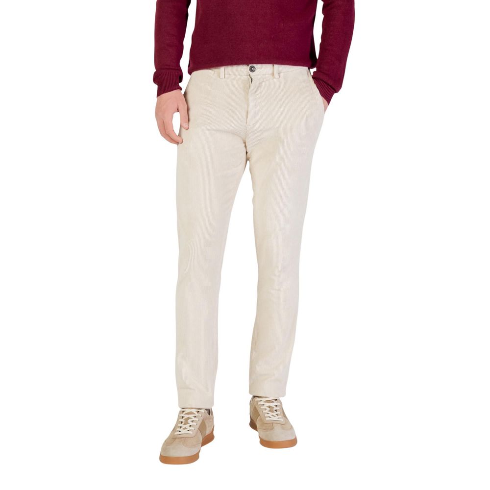 Borghese Beige Cotton Pants Borghese