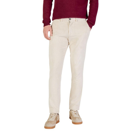 Borghese Beige Cotton Pants Borghese